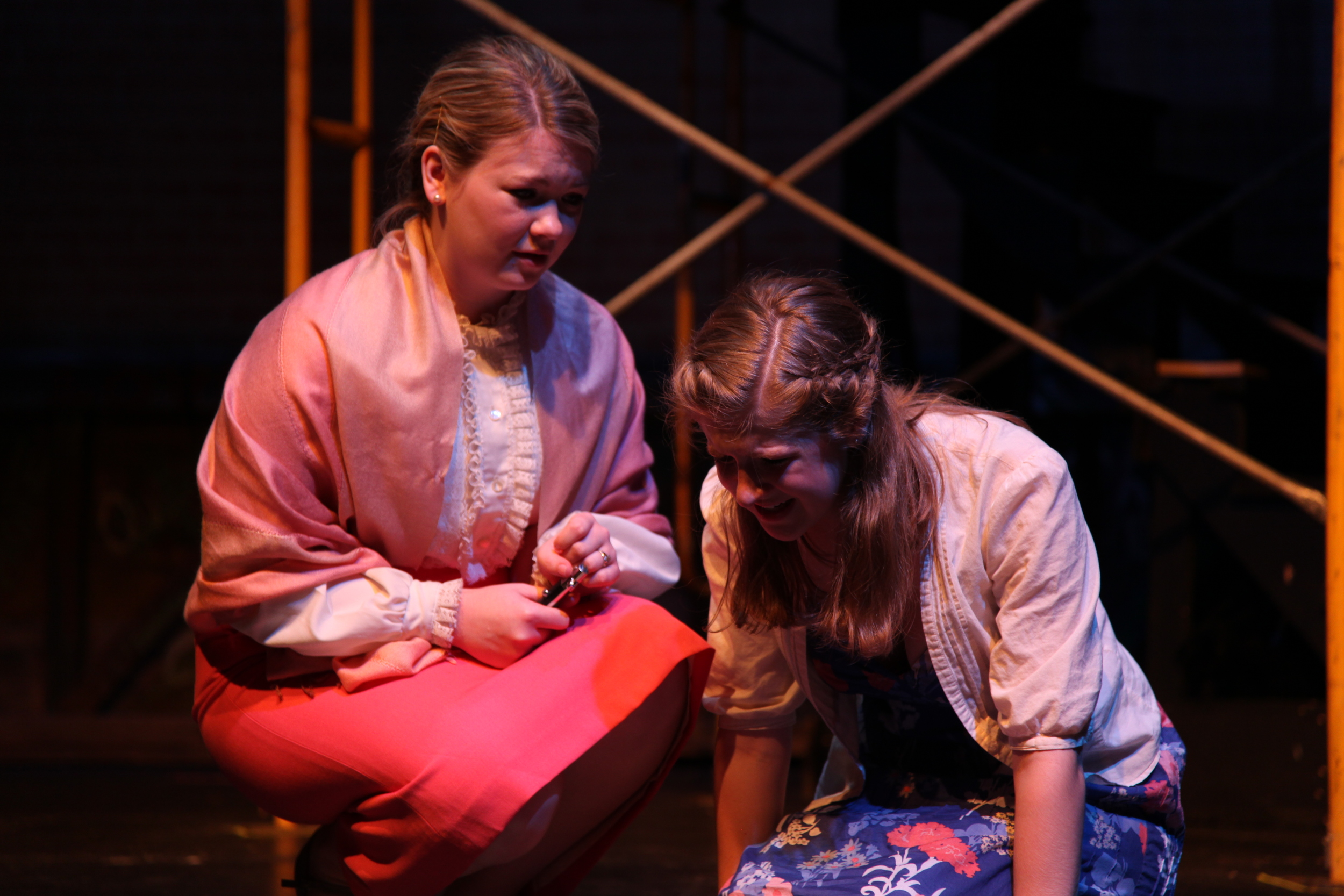  The Nurse (Shannon Ballou) consoles Juliet (Meg Lowey).&nbsp; Romeo &amp; Juliet , The Un-Common Theatre Company, 2010. Photo by  Elizabeth Shear . 