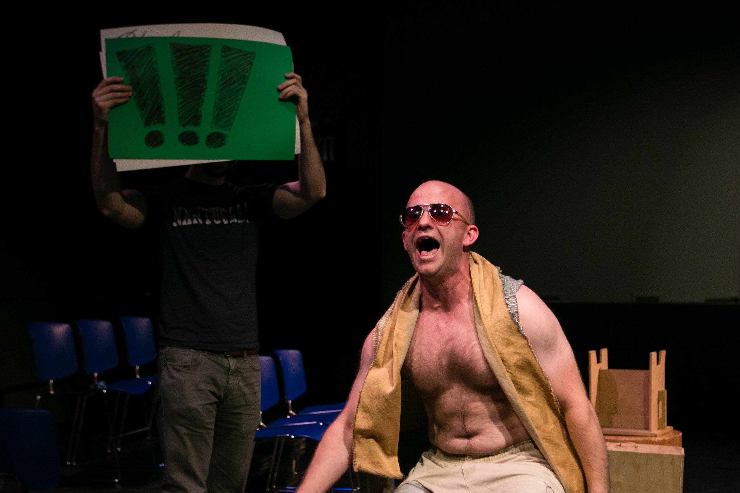 "Every man put himself into triumph!" (Kevin Sims) The Tragedy of Othello, the Moor of Venice , Schapiro Theater, 2014. Photo by Amy Sims .