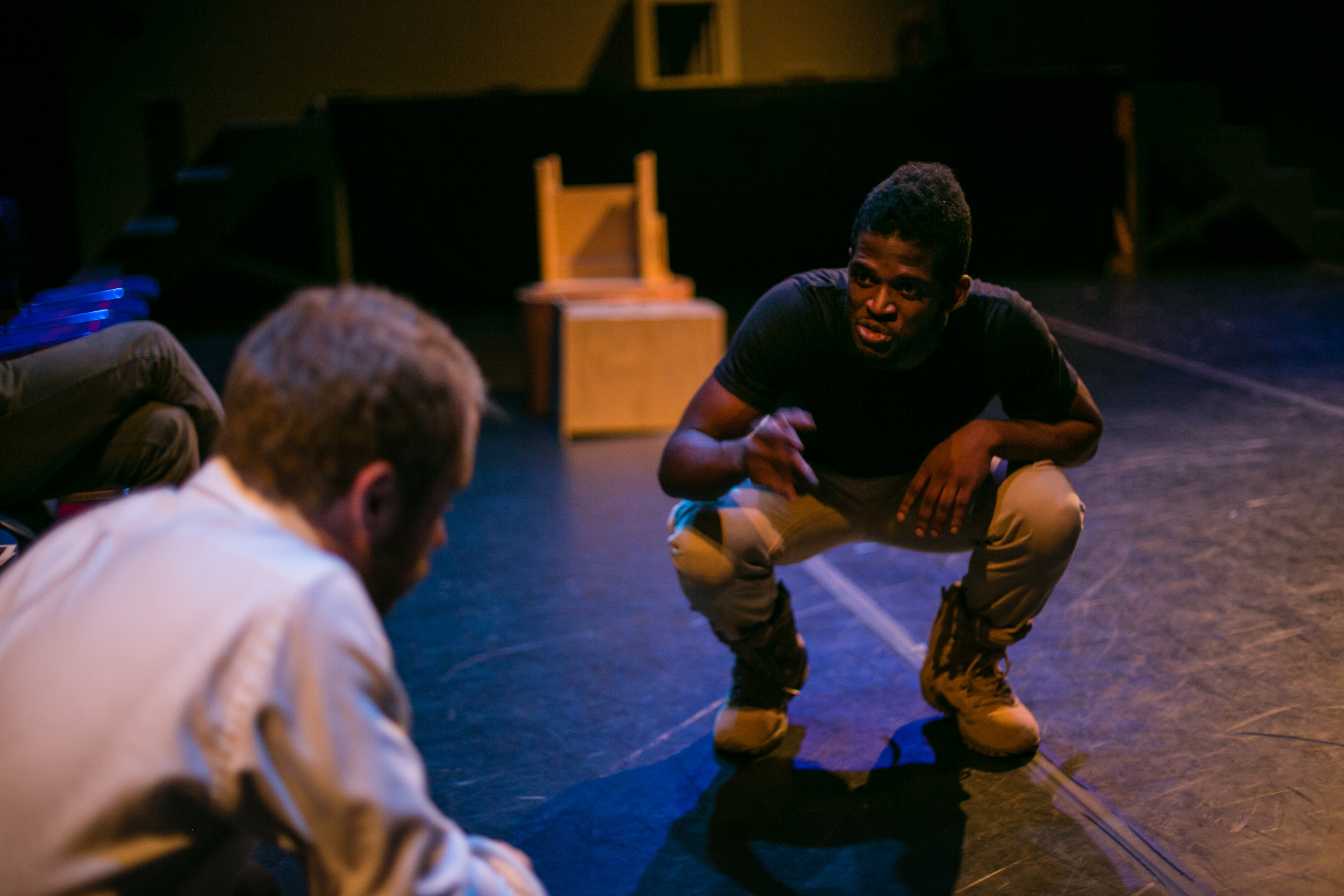  "What wound did ever heal but by degrees?" (L-R: Patrick T. Horn, Jak Watson.)&nbsp; The Tragedy of Othello, the Moor of Venice , Schapiro Theater, 2014. Photo by&nbsp; Amy Sims . 