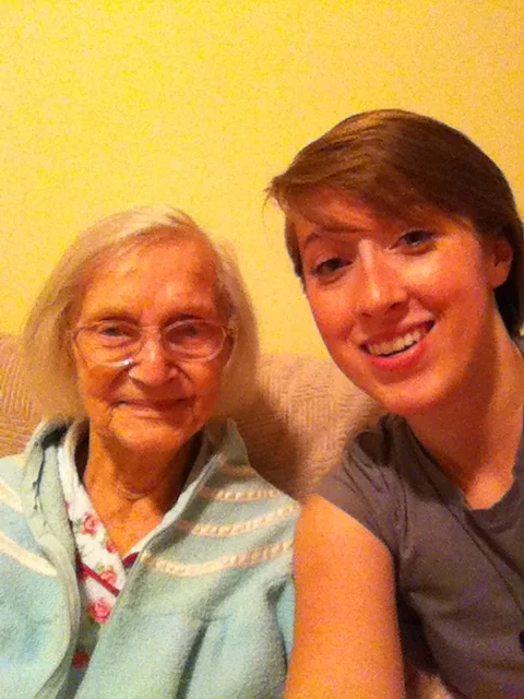 Nona and me in 2011. "That doesn't look like any camera I've ever seen," she'd say of my iPhone. 