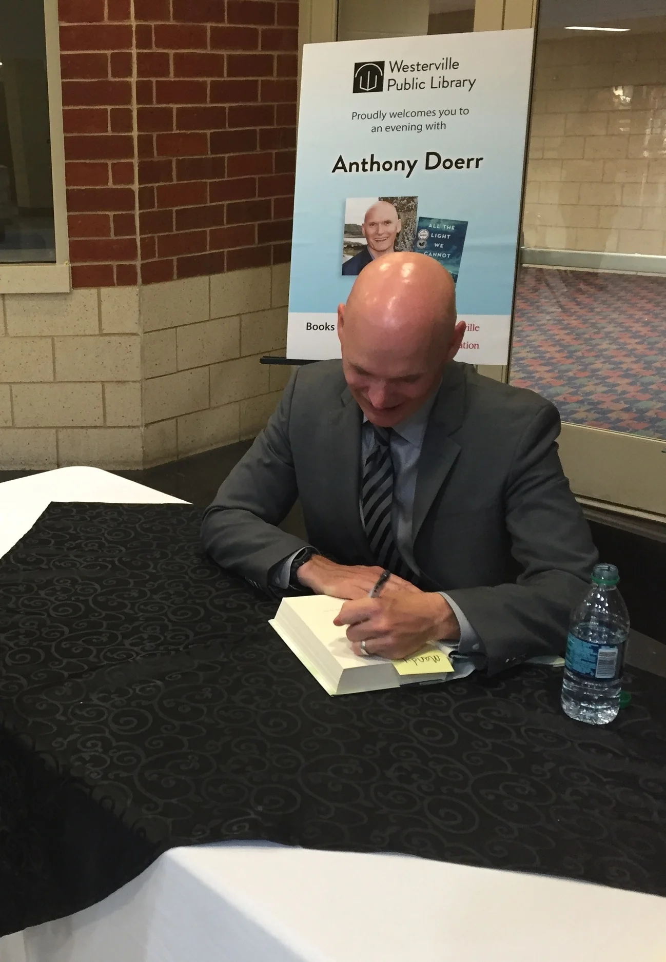 Anthony Doerr signing my copy of All the Light We Cannot See! Be still, my bookish heart. 
