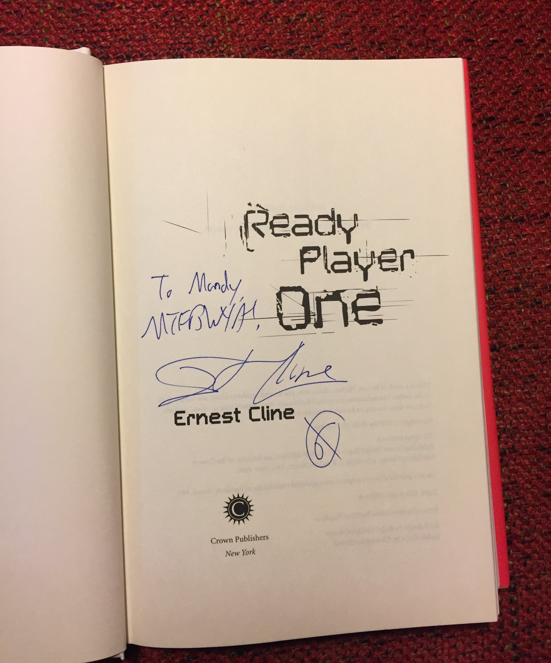 Ready Player One (SIGNED BOOK) by Ernest Cline
