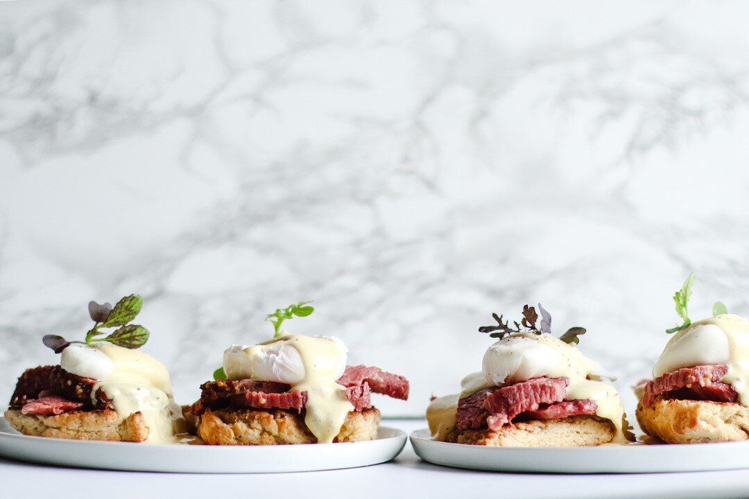 Our bellies are still dreaming about The Chefs St. Patty&rsquo;s day lunch creation of homemade biscuits, buttered and grilled opened faced, with sous vide corned beef, a poached egg, and homemade hollandaise. ⠀⠀⠀⠀⠀⠀⠀⠀⠀
⠀⠀⠀⠀⠀⠀⠀⠀⠀
We are always resear