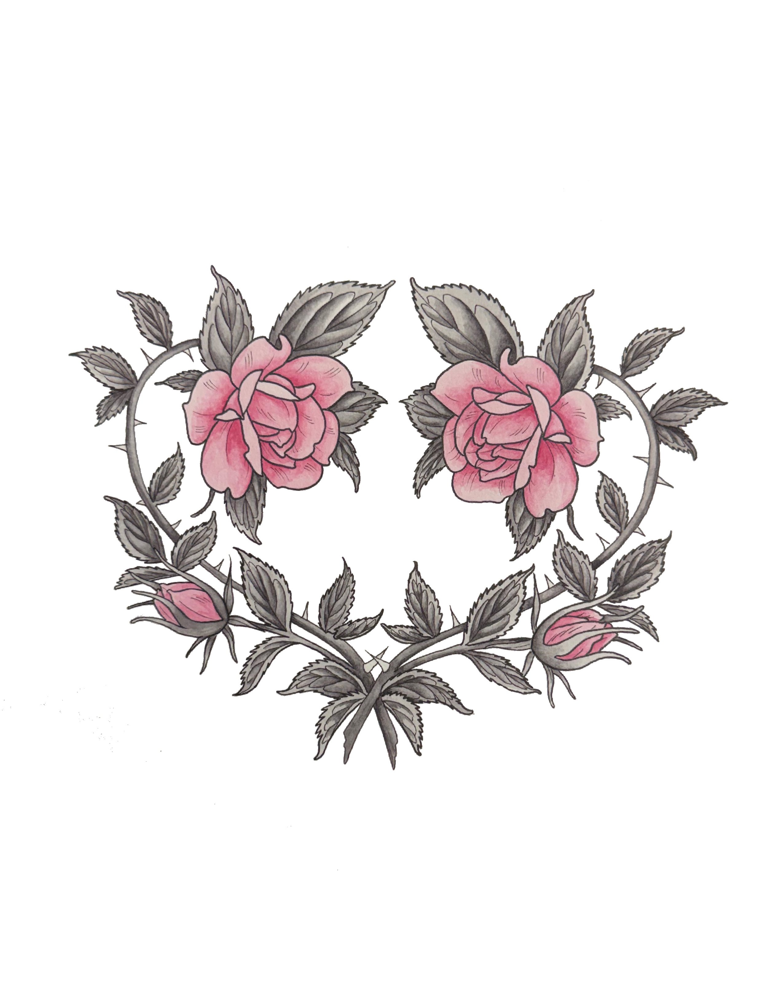 Pen & Ink; Watercolor