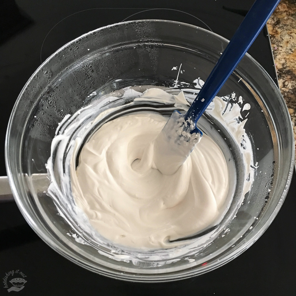 Melting the chocolates over a double boiler