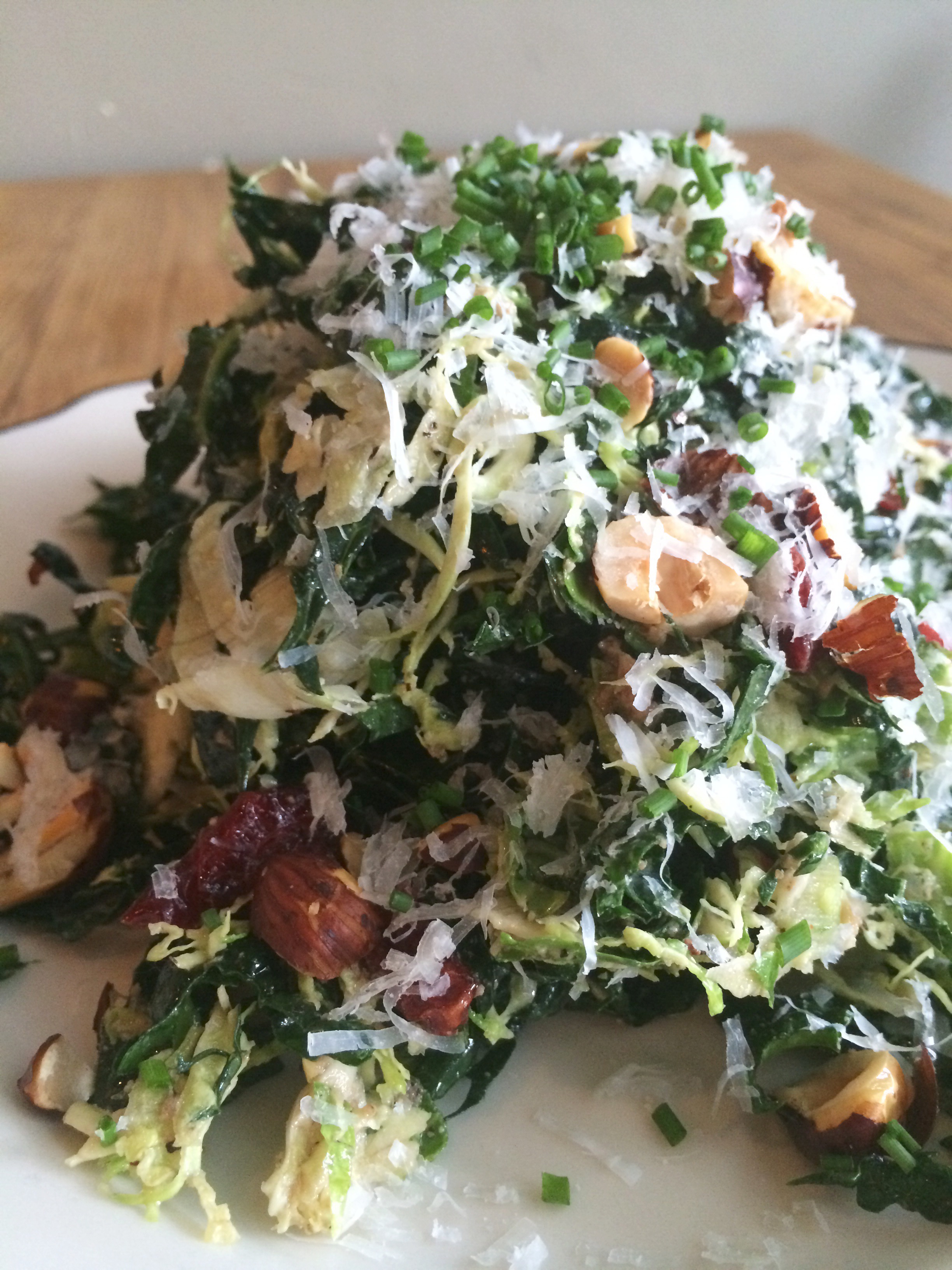 Shaved Brussel Sprout & Kale Salad