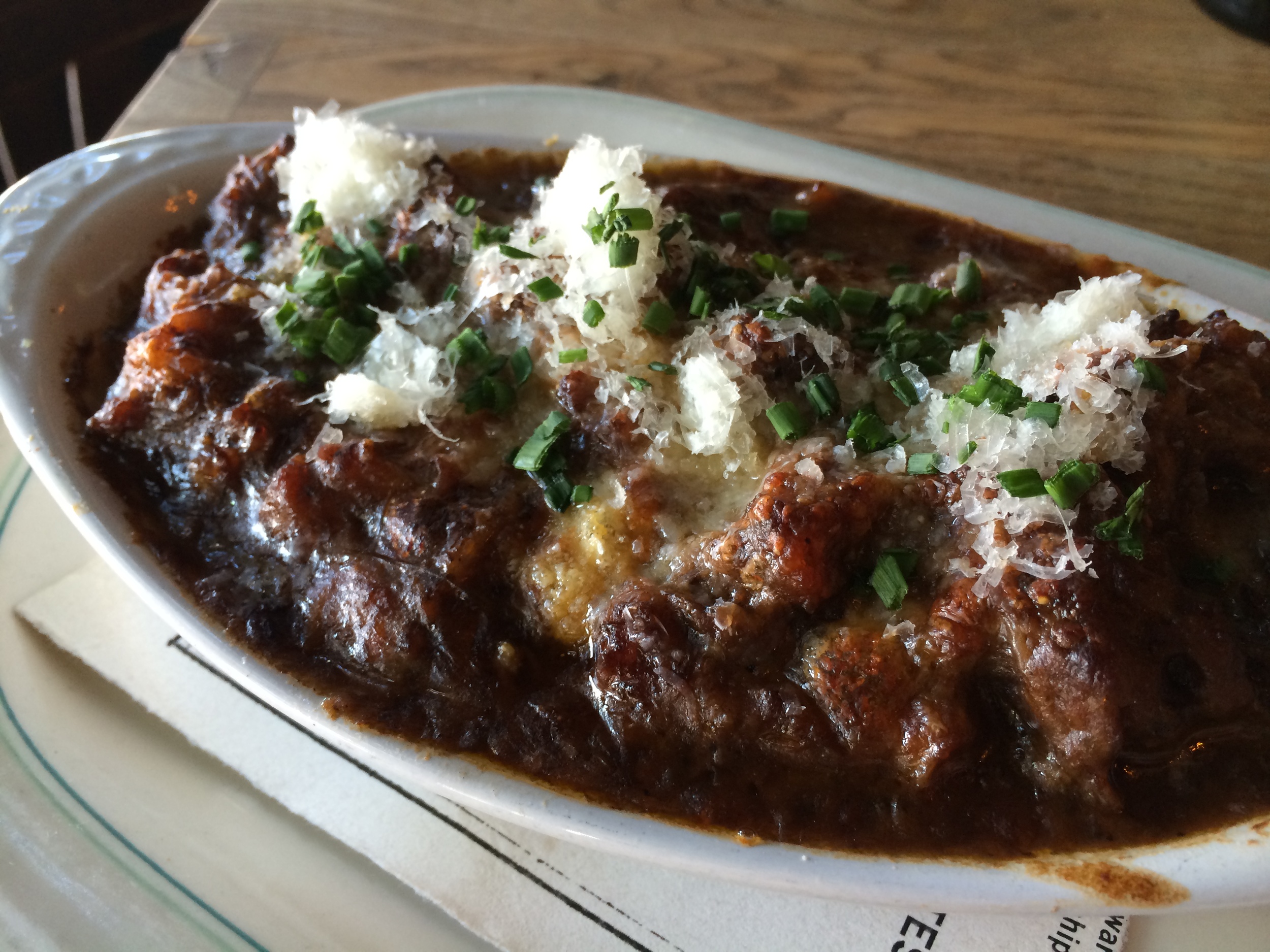 Oxtail Ragu with Semolina Dumplings