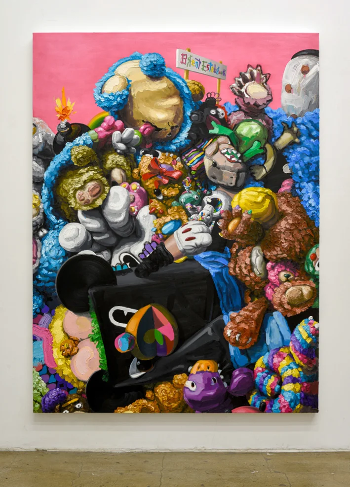 "grab bag" oil and charcoal on canvas, 72"x54" (183cm x 137cm), 2019
