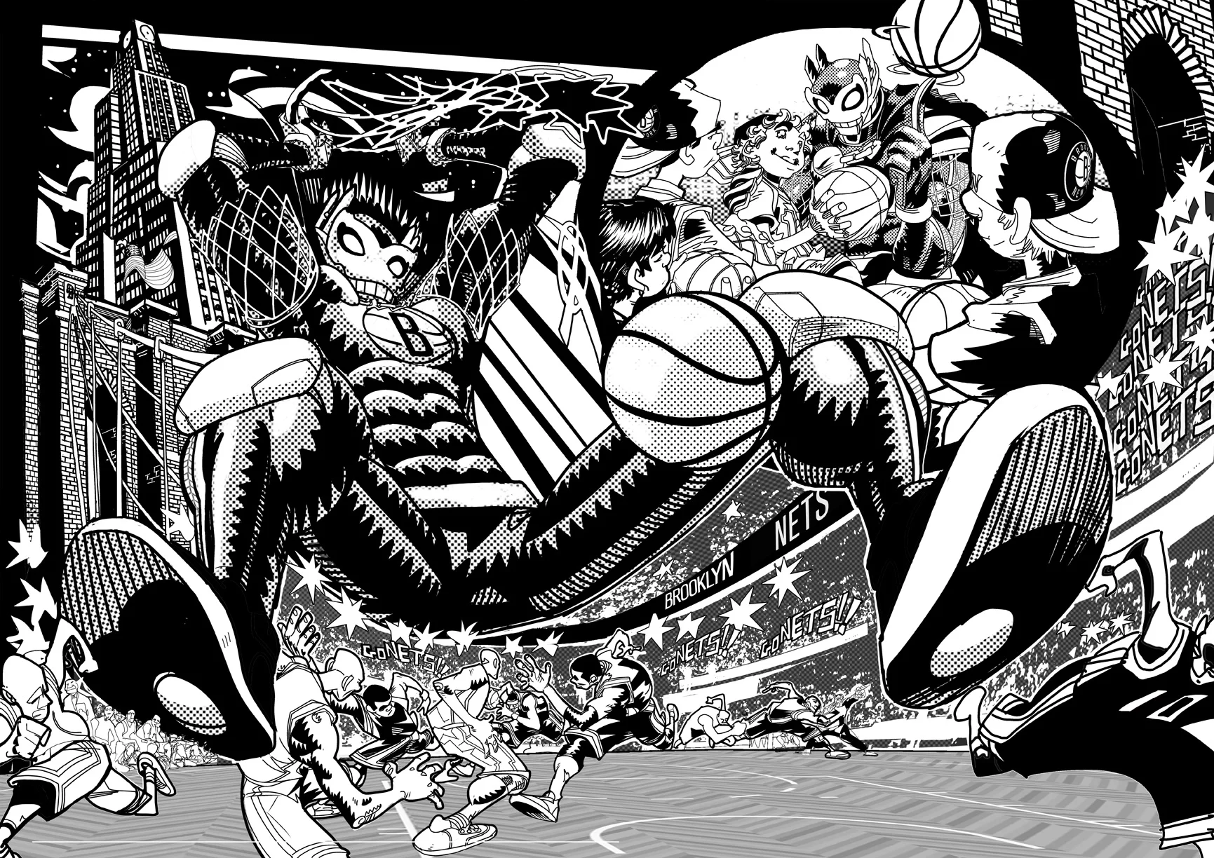 BROOKLYN NETS MASCOT DESIGN