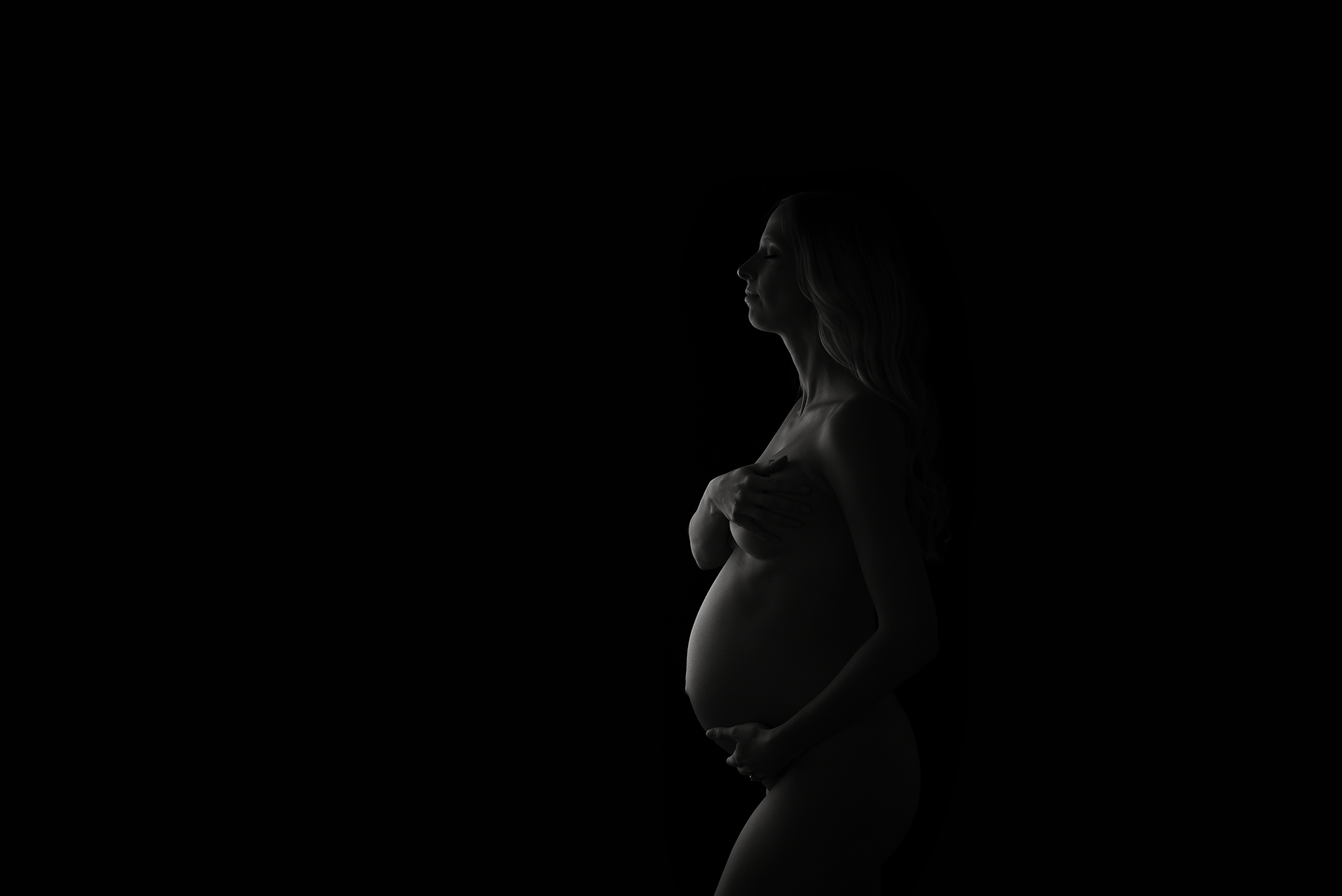 Fine art nude maternity