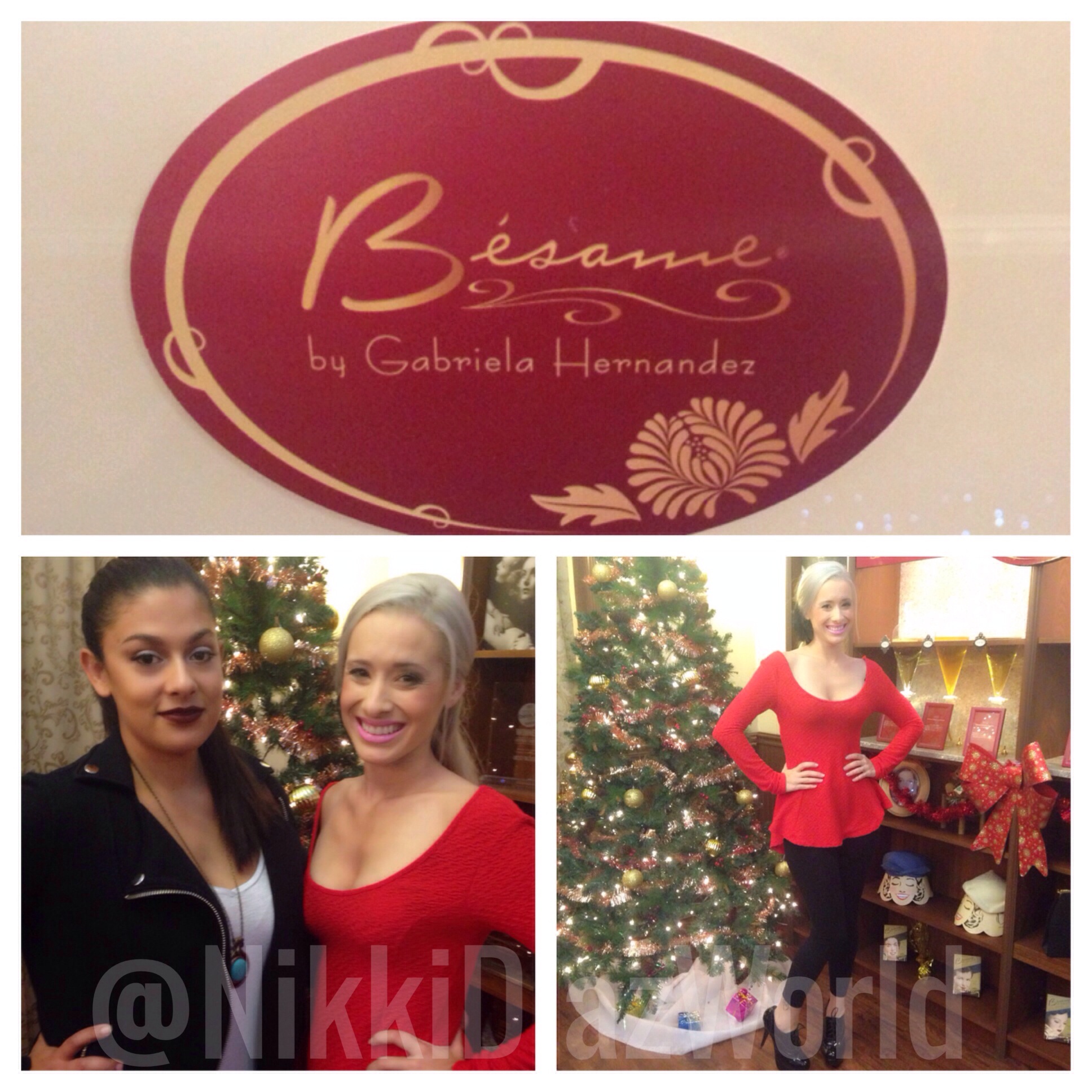 @LexysLooksMUA and I at Bésame Cosmetics, Burbank CA