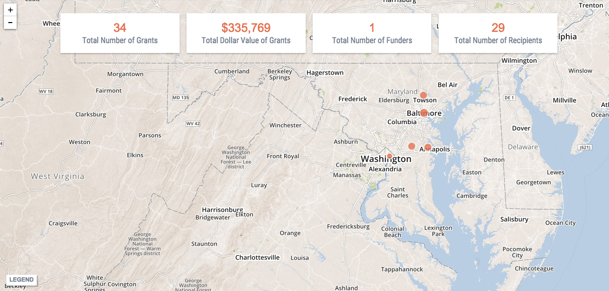 Mapping The Helen J. Serini Foundation's Grants with Foundation Center