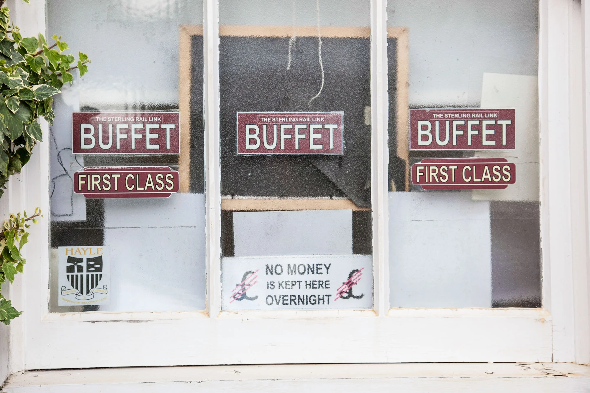 First class Buffet window, British Rail