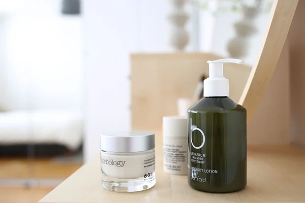 Bamford products from Birchbox on Habitat dressing table | Design Hunter