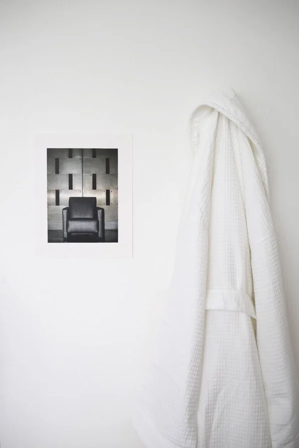White waffle dressing gown