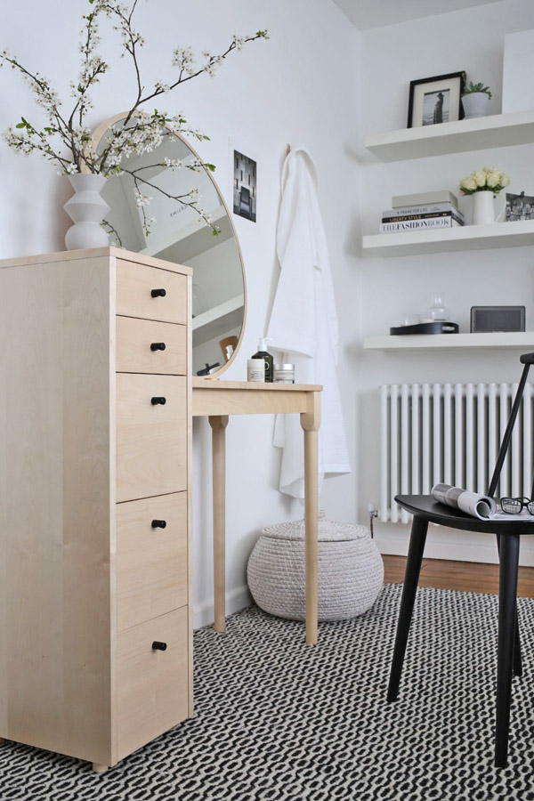 White bedroom with Habitat dressing table | Design Hunter