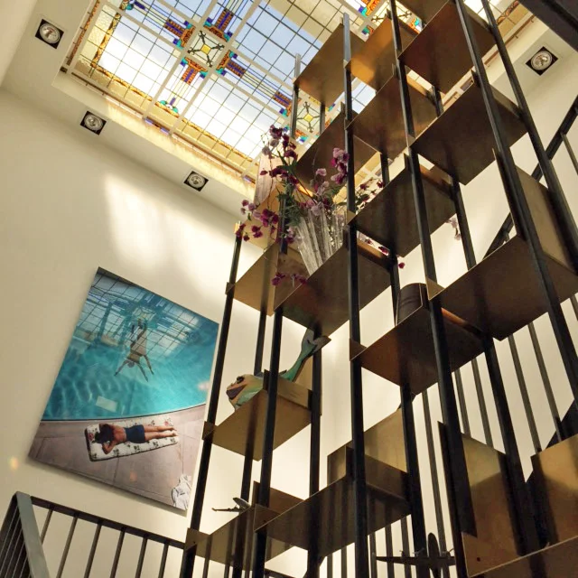 Stained glass skylight at Vesper Hotel | Design Hunter