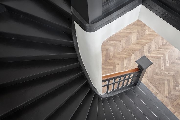 Painted black staircase