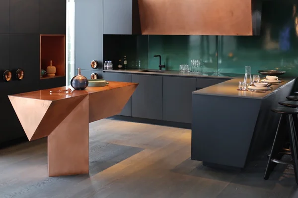 Copper kitchen Tom Dixon penthouse Greenwich Peninsula | Design Hunter