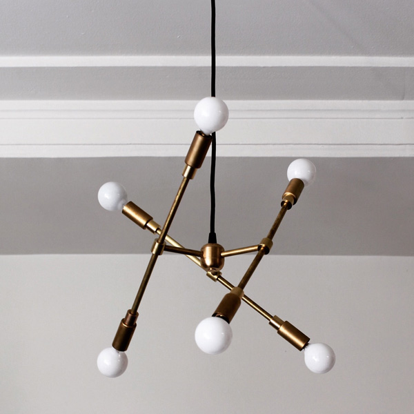 Brass candelabra chandelier