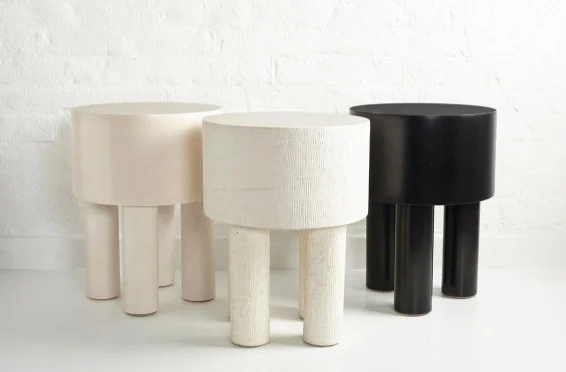 Pilotis side tables by Malgorzata Bany