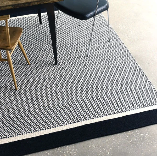 Black and white rug