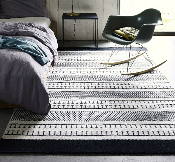 Belle black and white rug | Modern Rugs