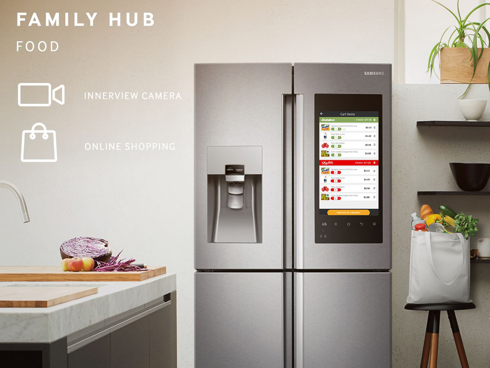 Samsung family hub refrigerator