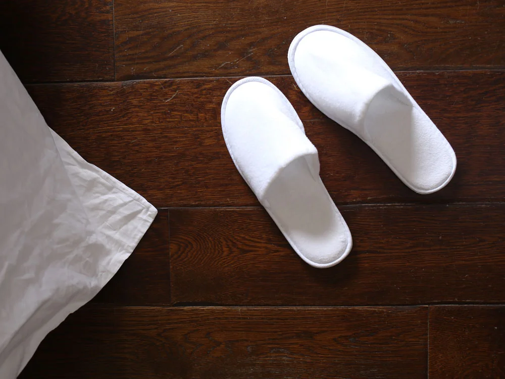 white slippers