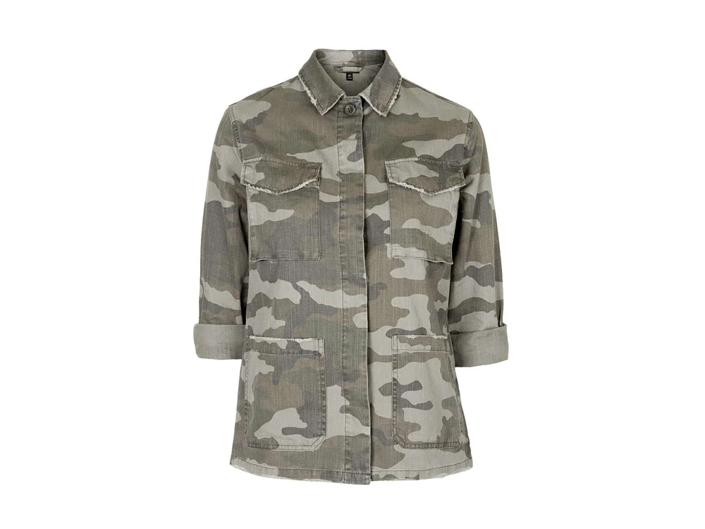 Topshop camo shacket