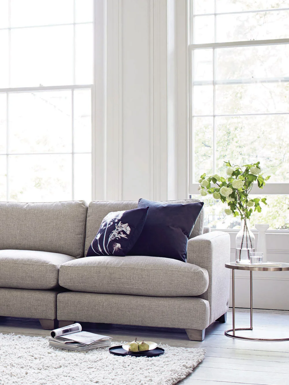 Sofa in neutral lving room