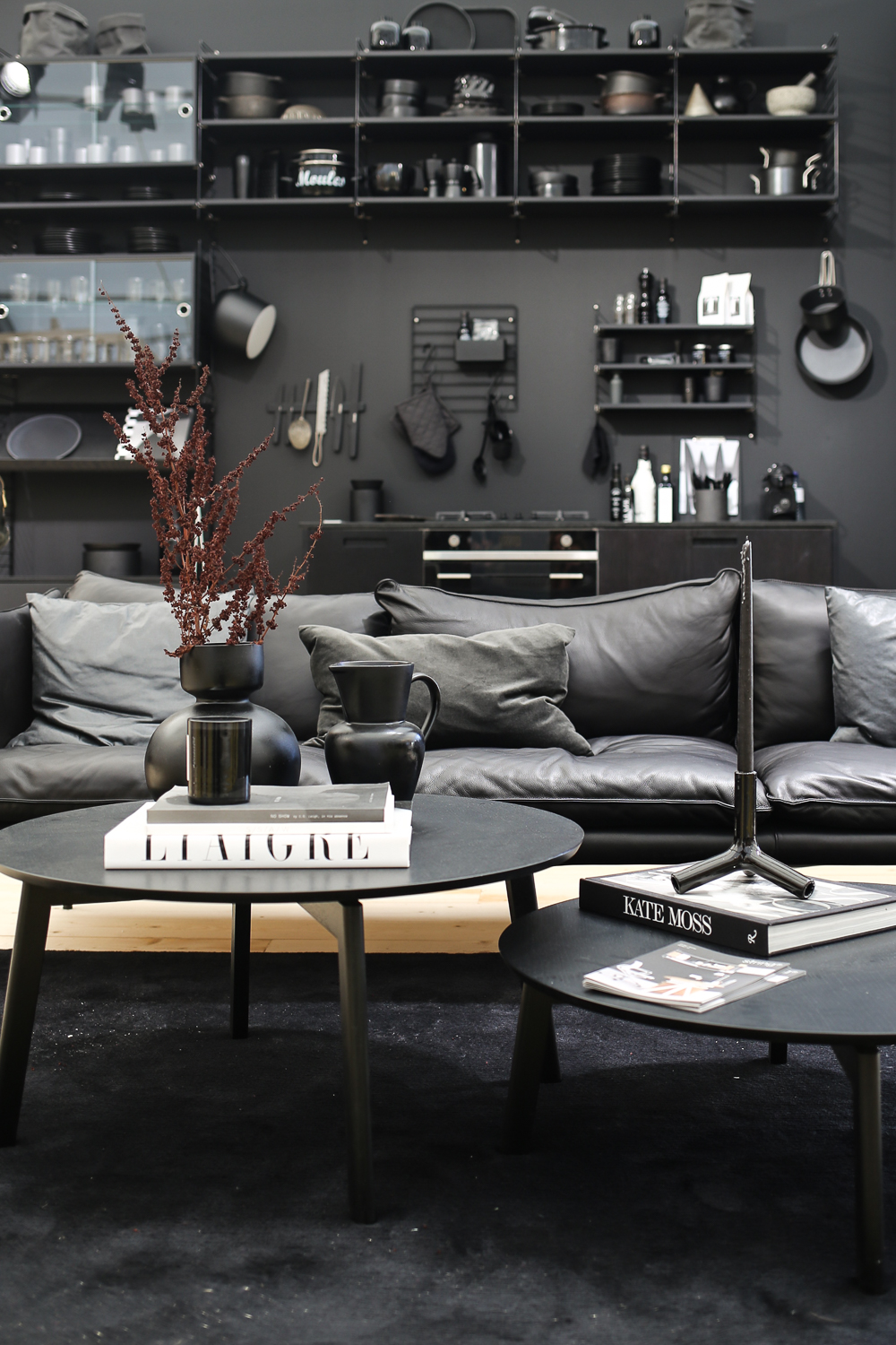 Black styling for String at designjuction