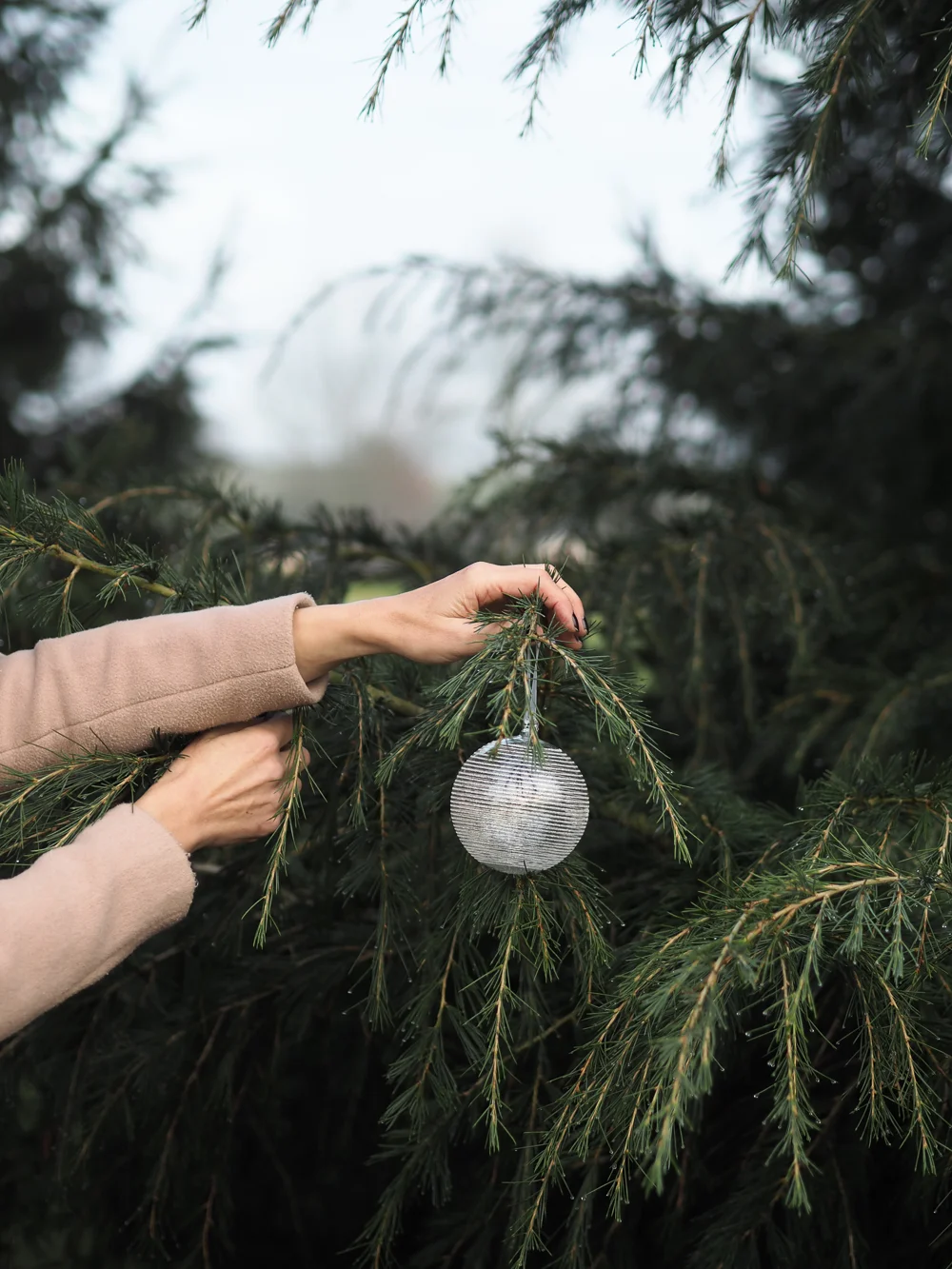 Baubles on Christmas tree
