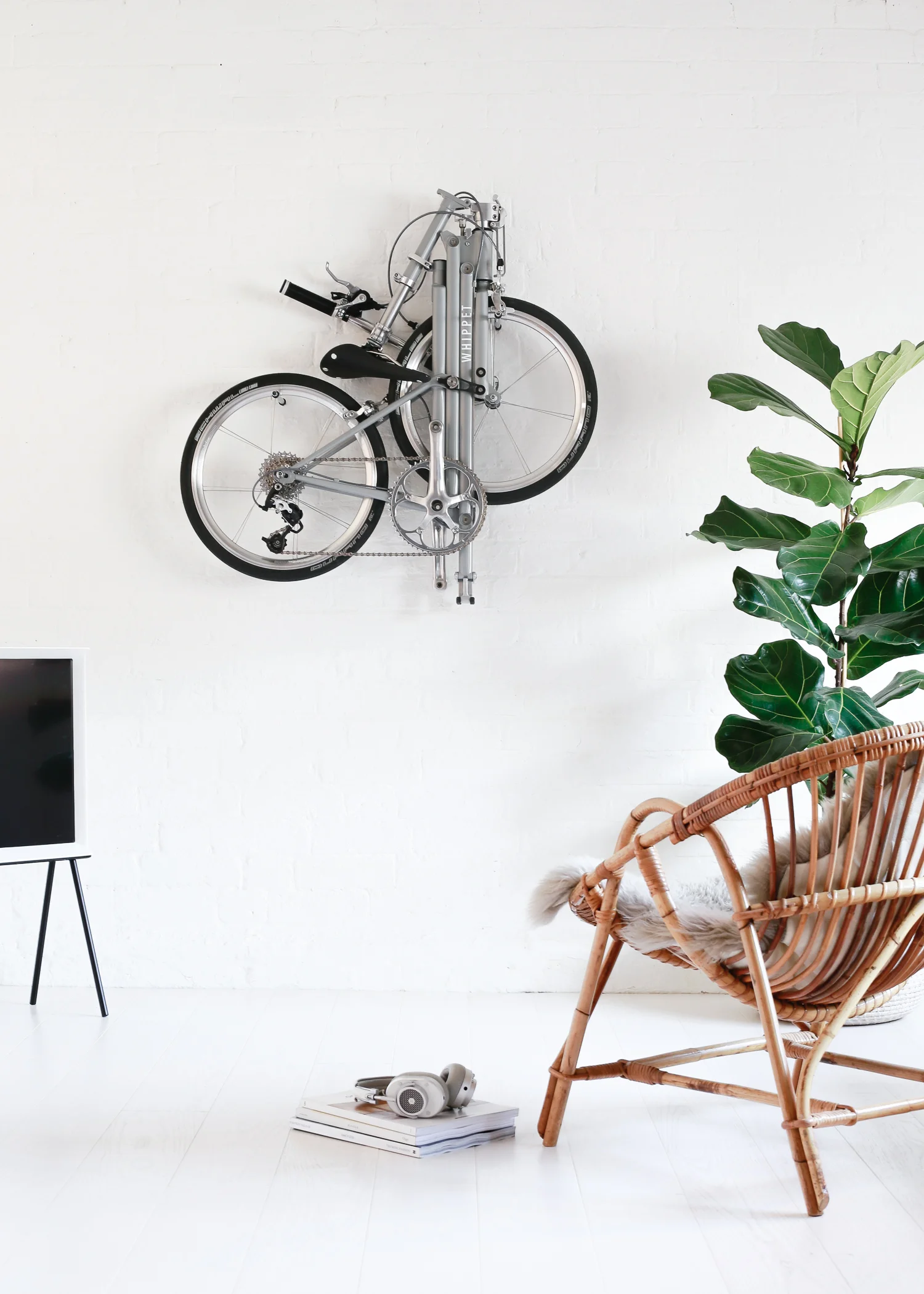 Whippet Bicycle - a new folding bicycle wall mounted