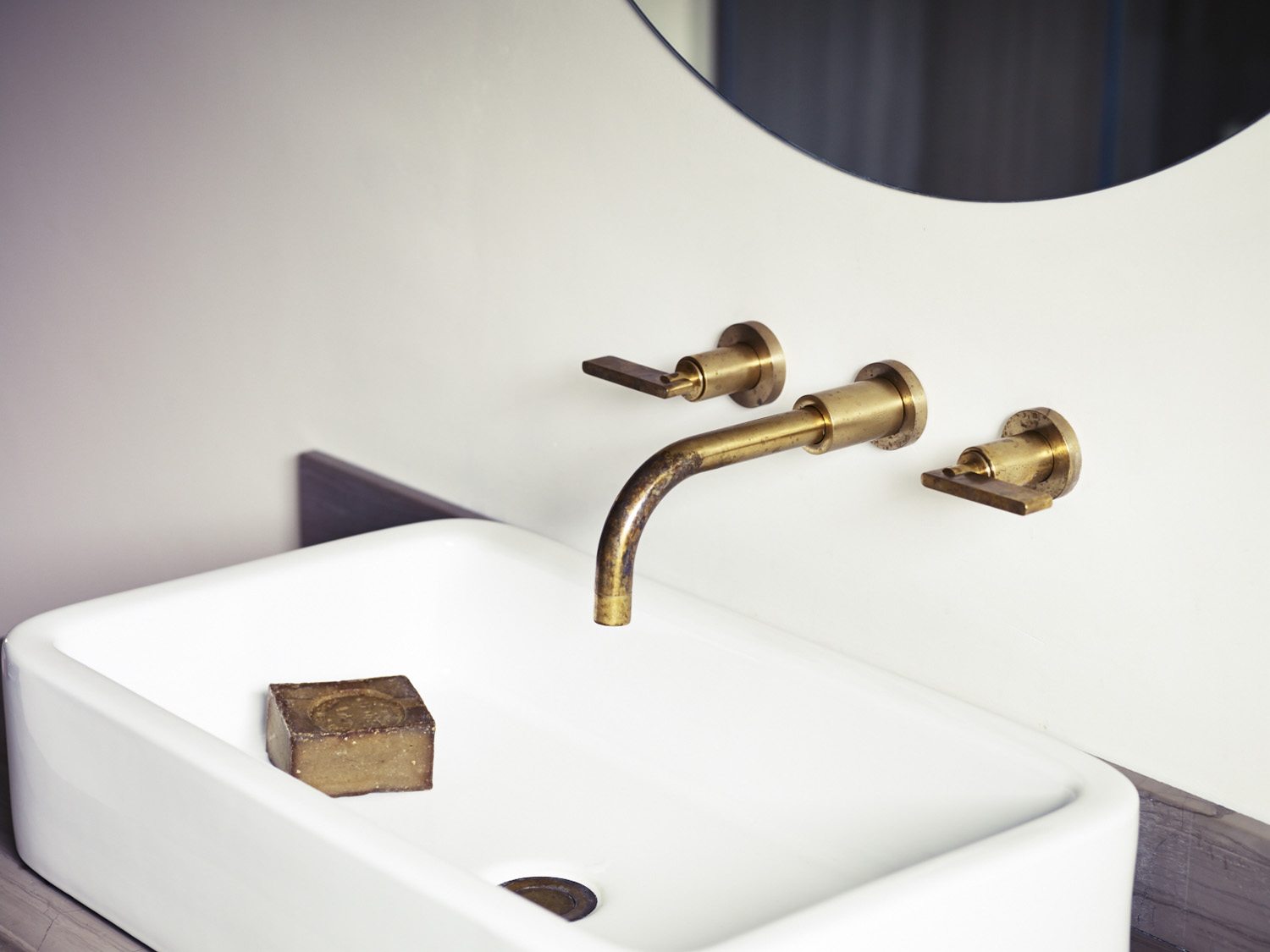 brushed brass bathroom sink