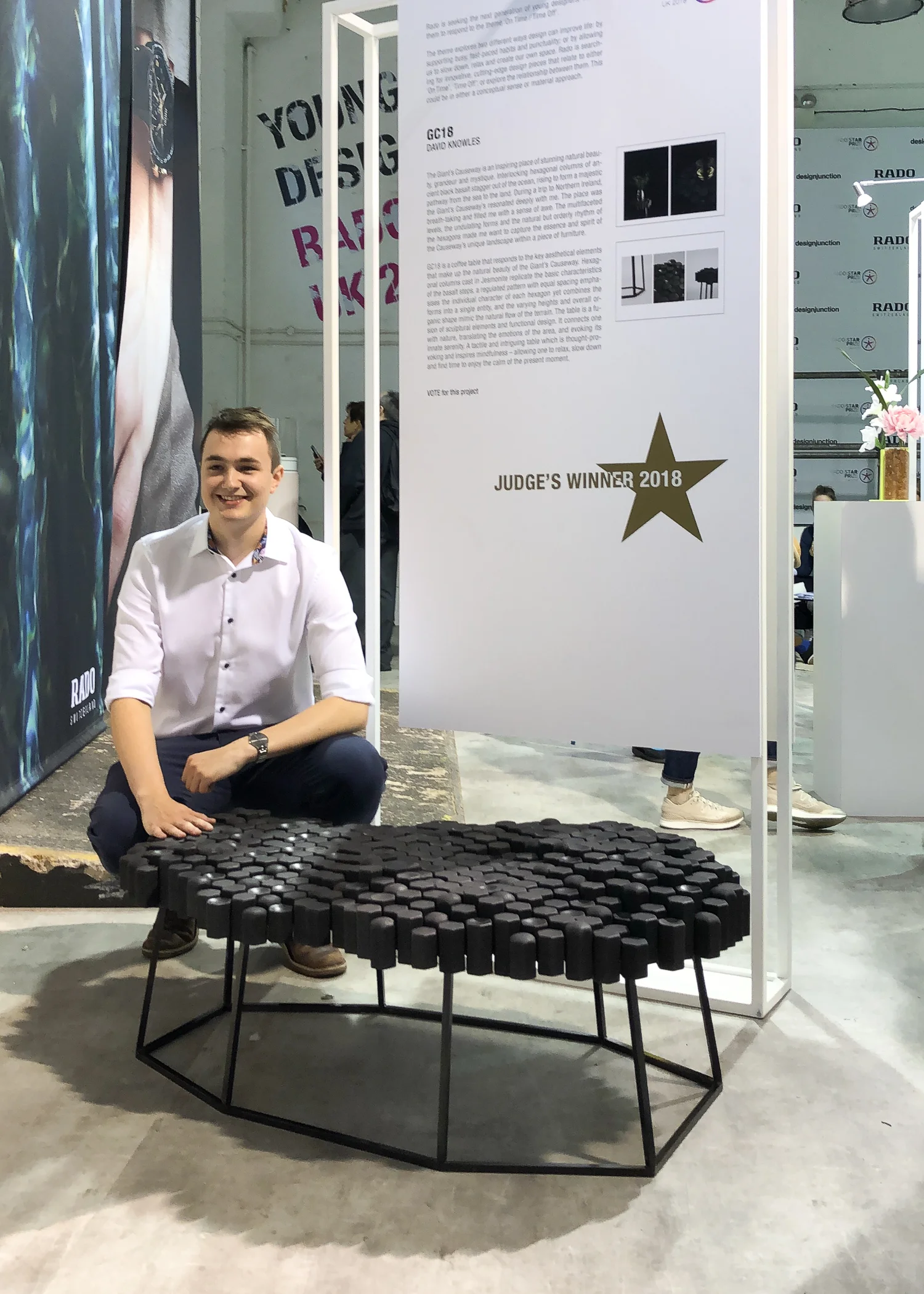 Rado Start Prize winner David Knowles and his GC18 table