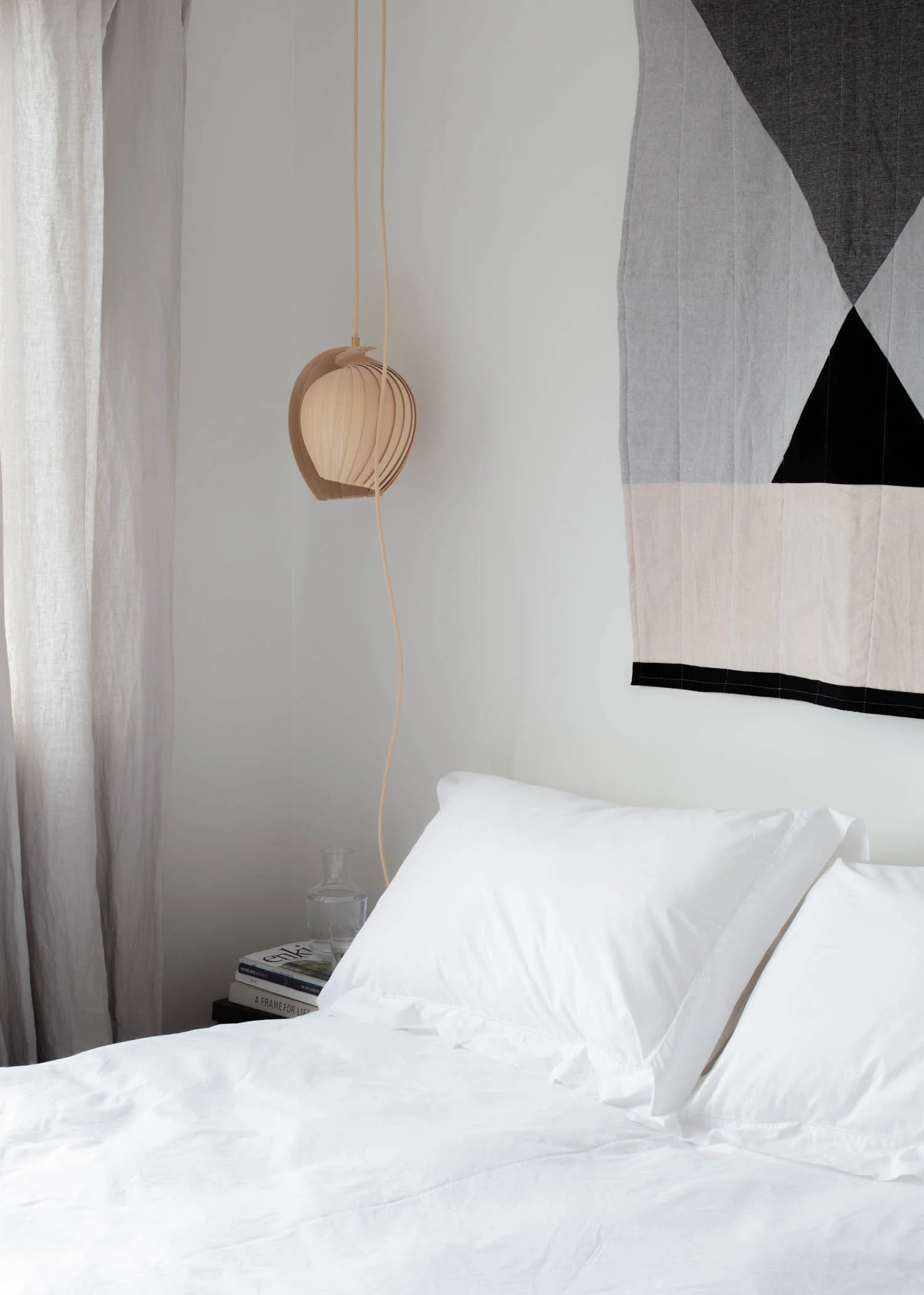 Handmade modern minimal quilt by Louise Gray | Design Hunter