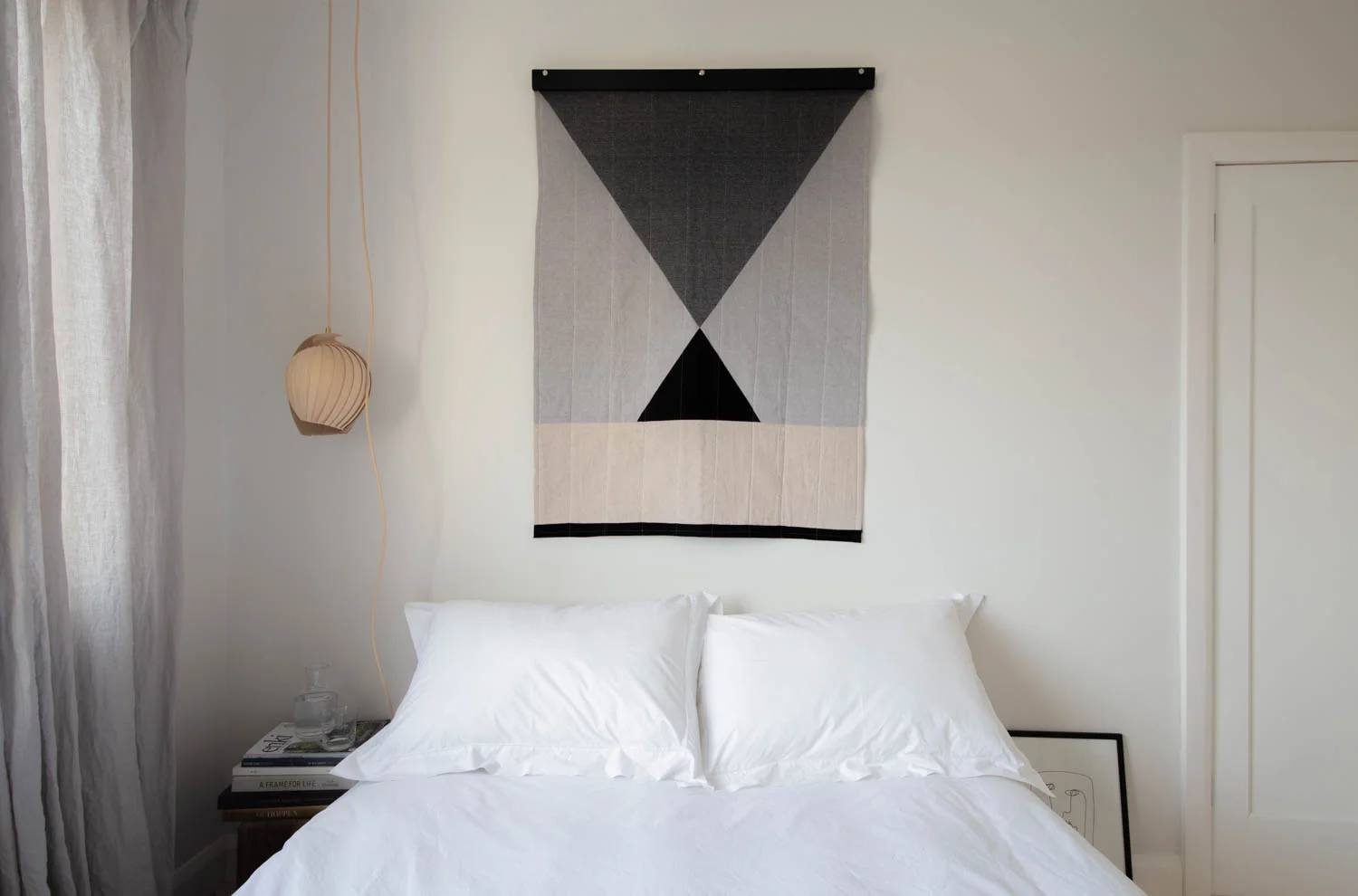 Handmade modern minimal quilt by Louise Gray | Design Hunter