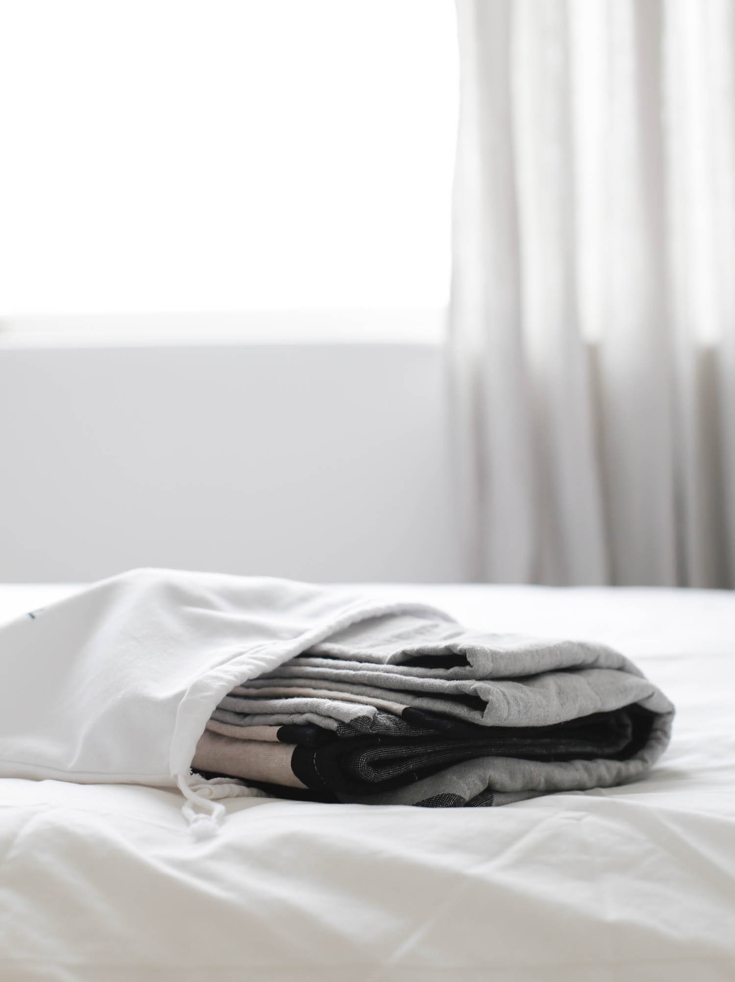 Handmade modern minimal quilt by Louise Gray | Design Hunter