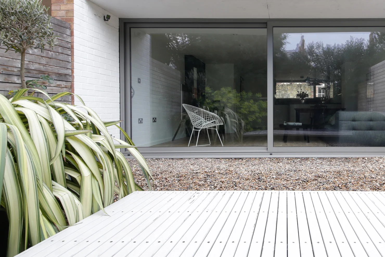 The full width patio doors in our old 1960s style house