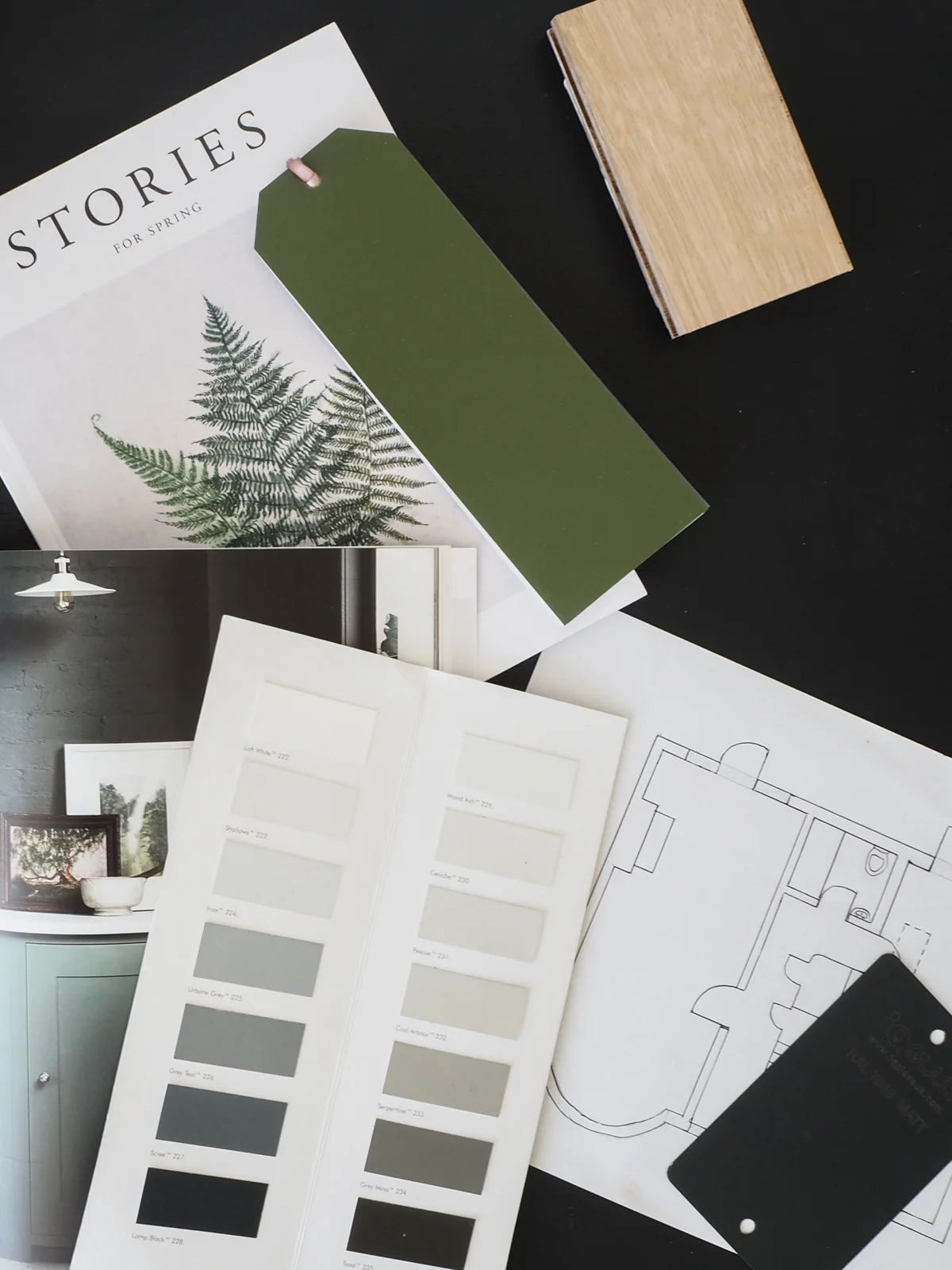 Kitchen design and colour inspiration from Neptune and Farrow and Ball.