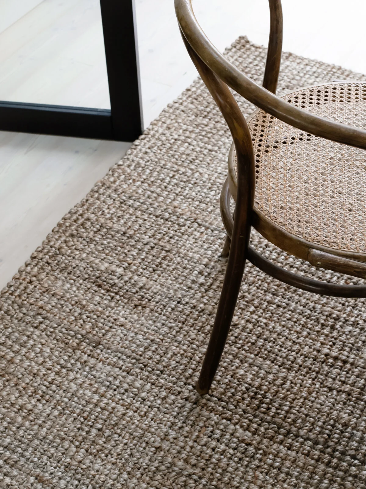 Crittall style internal door, jute rug and Thonet chair - Design Hunter.jpg