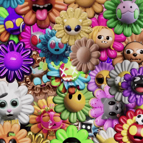 Flower Collage GIF by Evan Hilton.gif