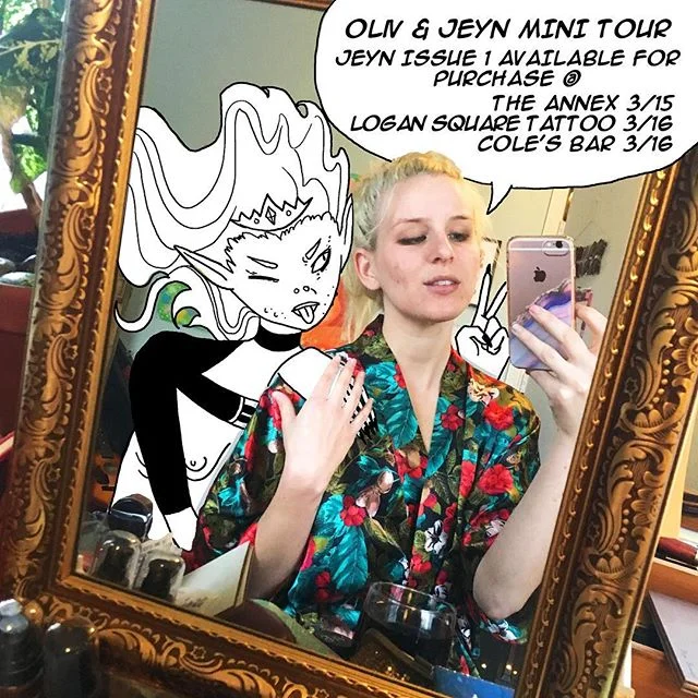 👽👾🤖 hey humanz~* ur soon to be fav gayliens r doing a mini tour at a few venues in chi ! this thursday ill have JEYN art and zines for sale at @the.annex in a group art exhibit. THENNN friday JEYN art and zines will be on display in a group show a