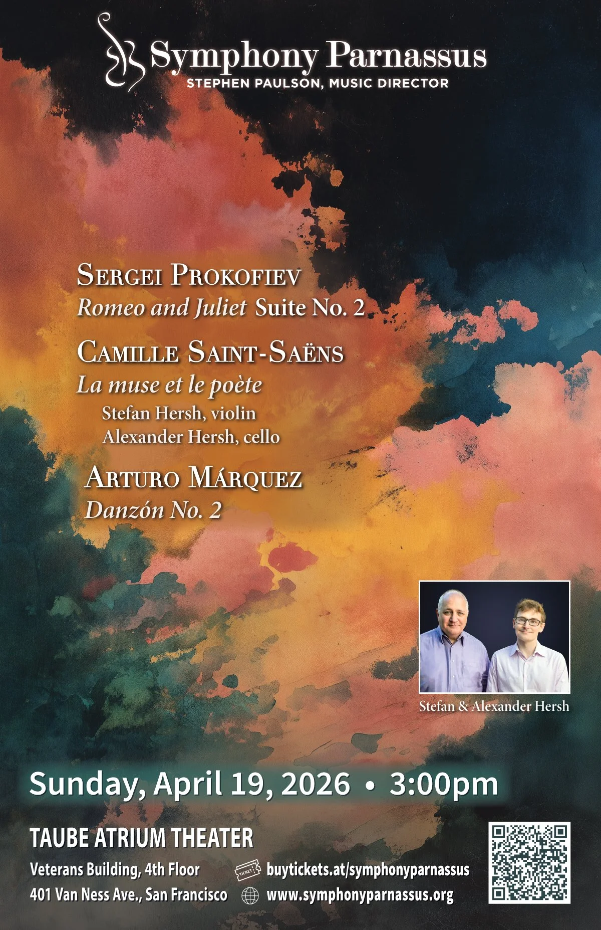 Symphony Parnassus April 19, 2026 Concert Poster
