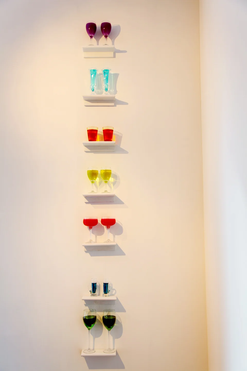   Couples , stemware and resin, 2013. 