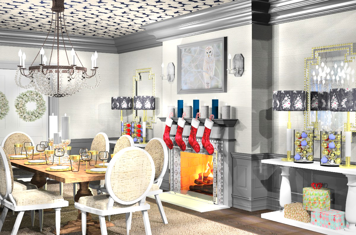 Dining Room Rendering for the 2014 Holiday Card