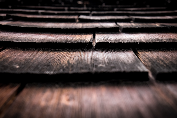 Traditional wood shingle siding beautifully weathered from the Atlantic seasons. 