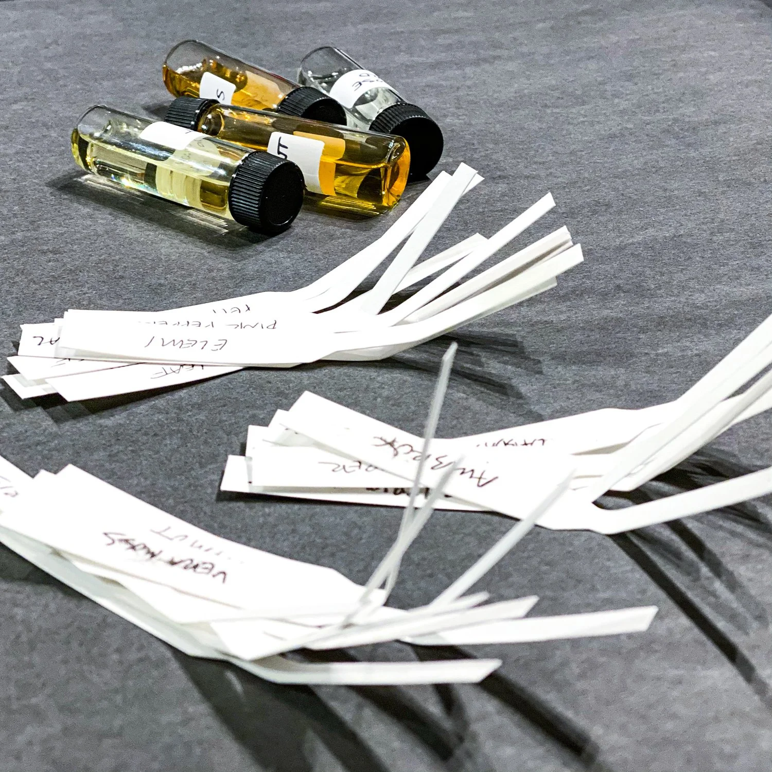 Perfume accord development tester strips