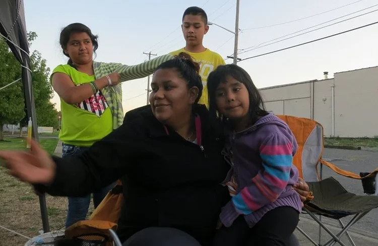Veronica with her children: Jose, Ashley, and Veronica